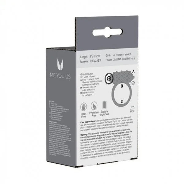Me You Us Classic Smoke Vibrating Ring