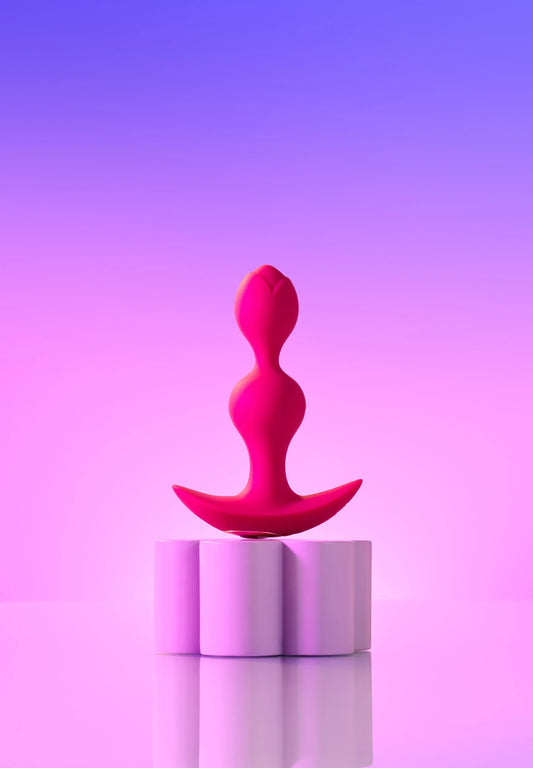 Love to Love Twinny Bud Rechargeable Silicone Multi-Speed Vibrating Anal Plug Plum