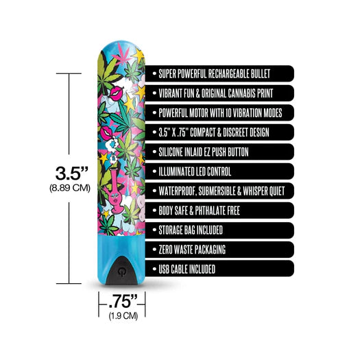 Prints Charming Buzzed Rechargeable 3.5" Bullet