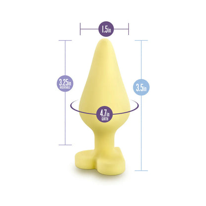 Play with Me Naughty Candy Hearts 'Spank Me' Anal Plug Yellow