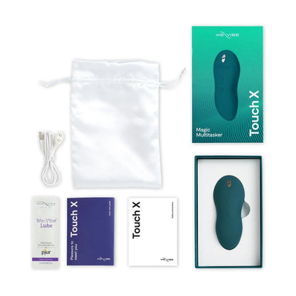 We-Vibe Touch X Rechargeable Silicone Lay-On Vibrator & Massager Green Velvet