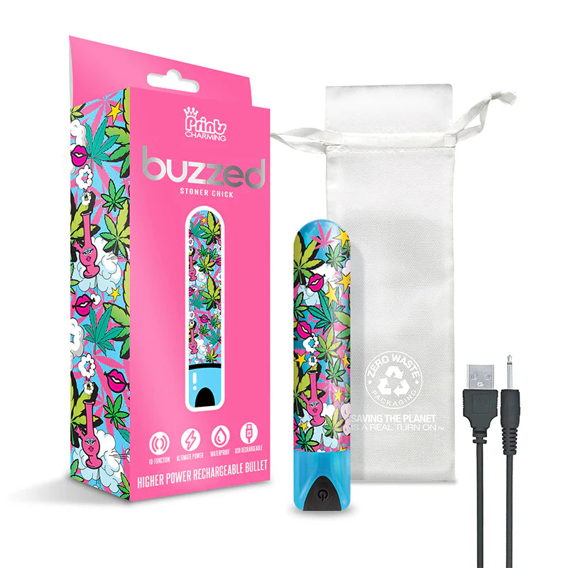 Prints Charming Buzzed Rechargeable 3.5" Bullet