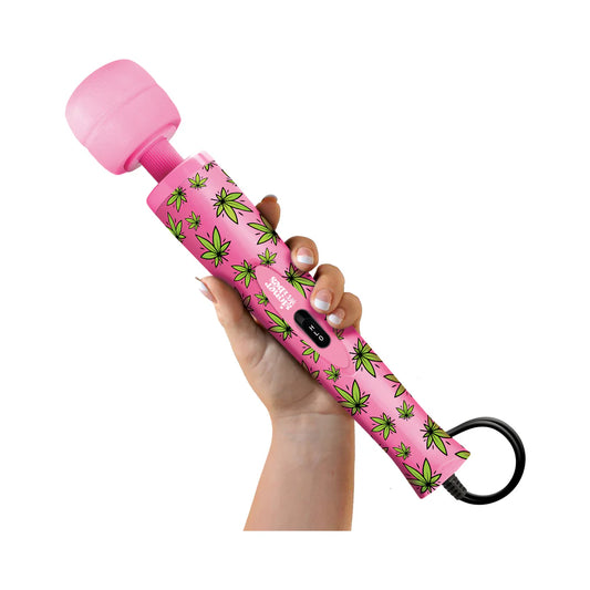 Stoner Vibes Wacky Weed Wand Massager - Pink Kush