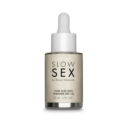 Bijoux Indiscrets Slow Sex Hair & Skin Shimmer Dry Oil 1 oz.