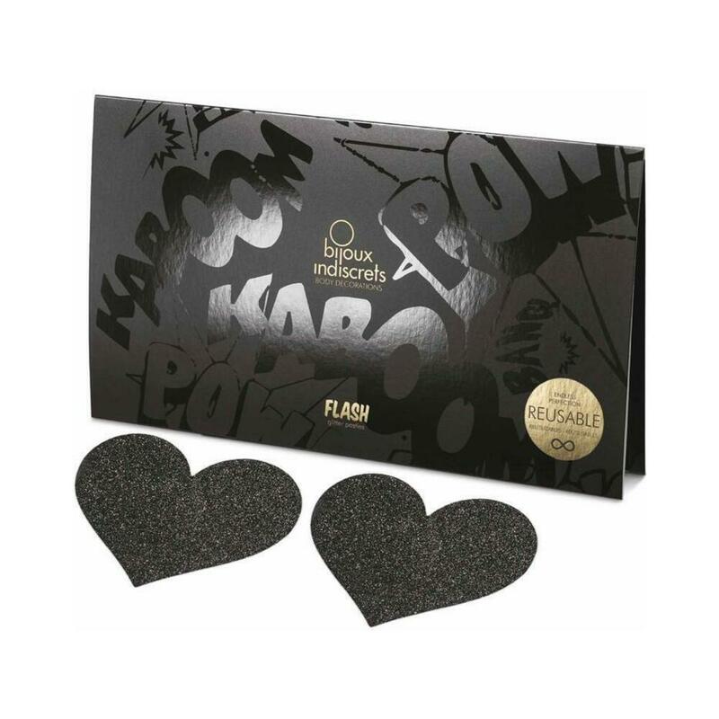 Bijoux Indiscrets Flash Reusable Glitter Pasties Heart