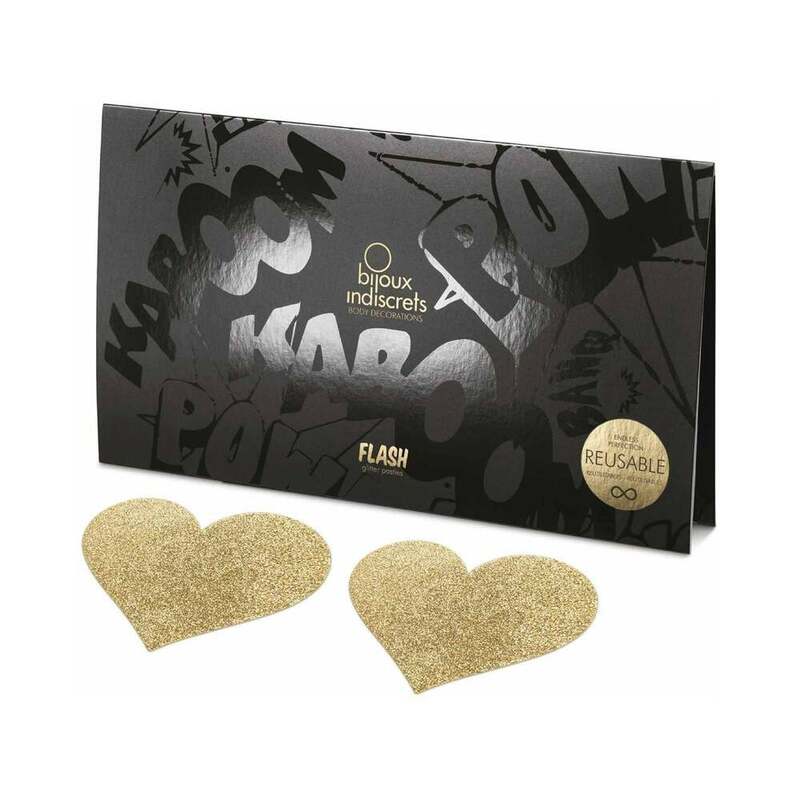 Bijoux Indiscrets Flash Reusable Glitter Pasties Heart