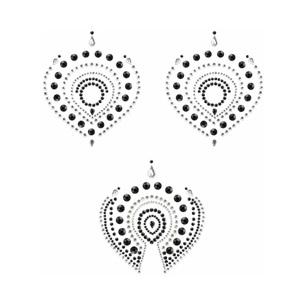 Bijoux Indiscrets Flamboyant Rhinestone Body Decorations Black/Silver