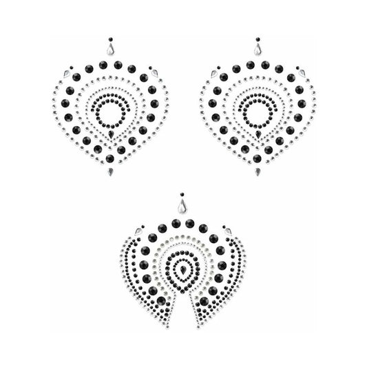 Bijoux Indiscrets Flamboyant Rhinestone Body Decorations Black/Silver