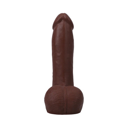 The Realistic Cock 7 in. ULTRASKYN Vac-U-Lock Dildo with Balls Chocolate