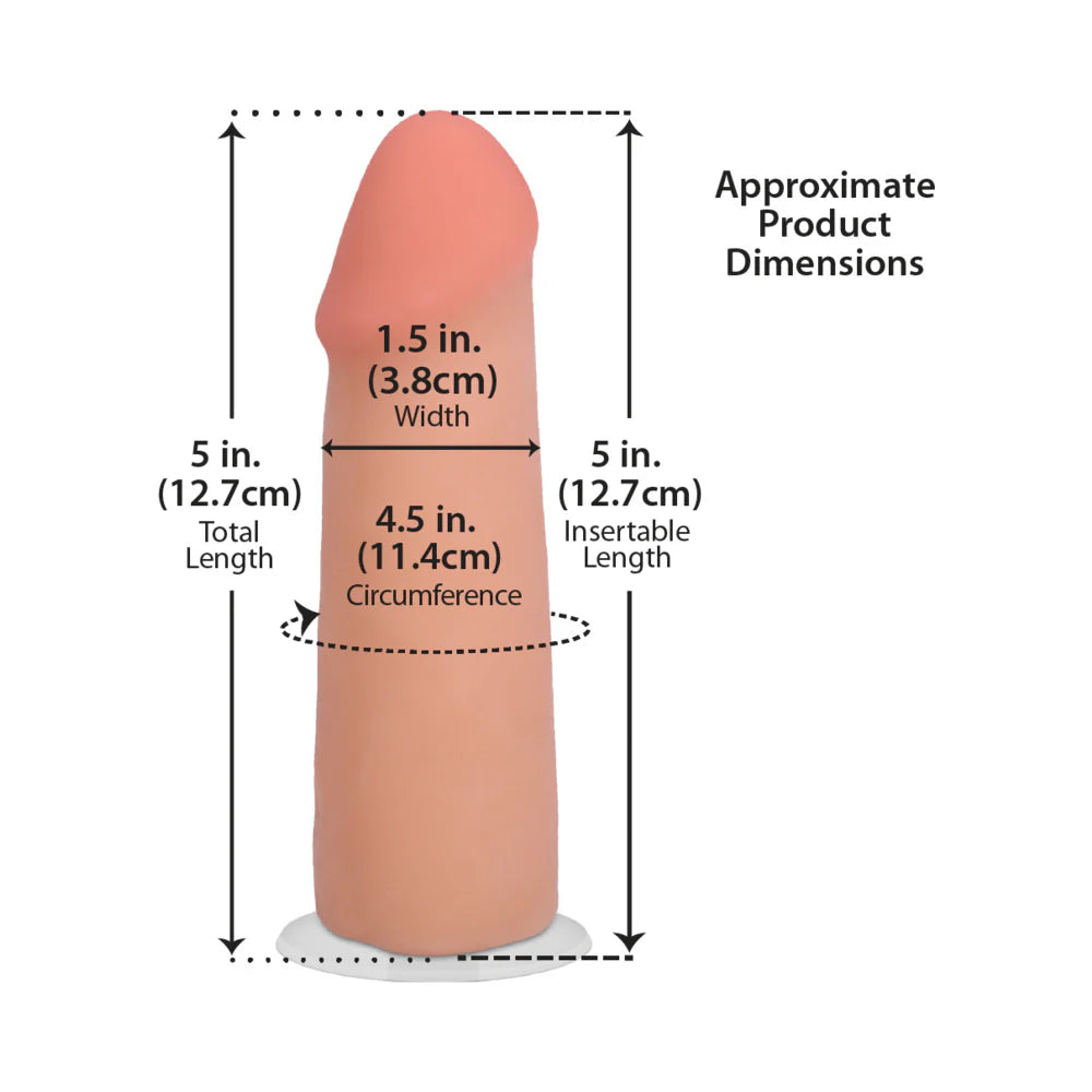 The Realistic Cock 5 in. ULTRASKYN Vac-U-Lock Dildo Vanilla