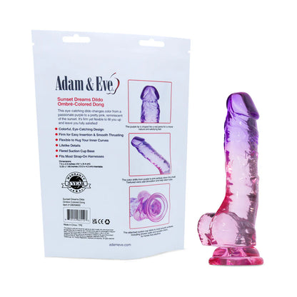 Adam & Eve Sunset Dreams Realistic Dildo 7.5 in. (Bag Packaging)