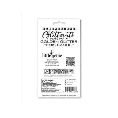Gold Giltter Penis Candle