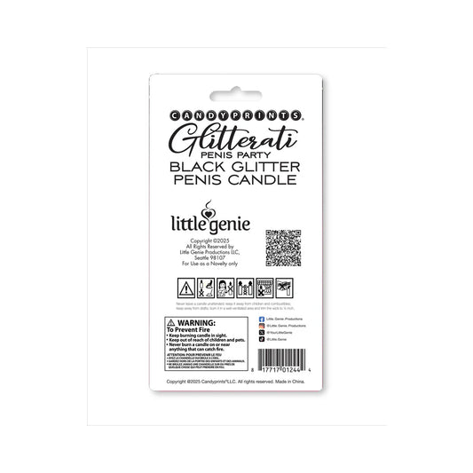 Black Glitter Penis Candle