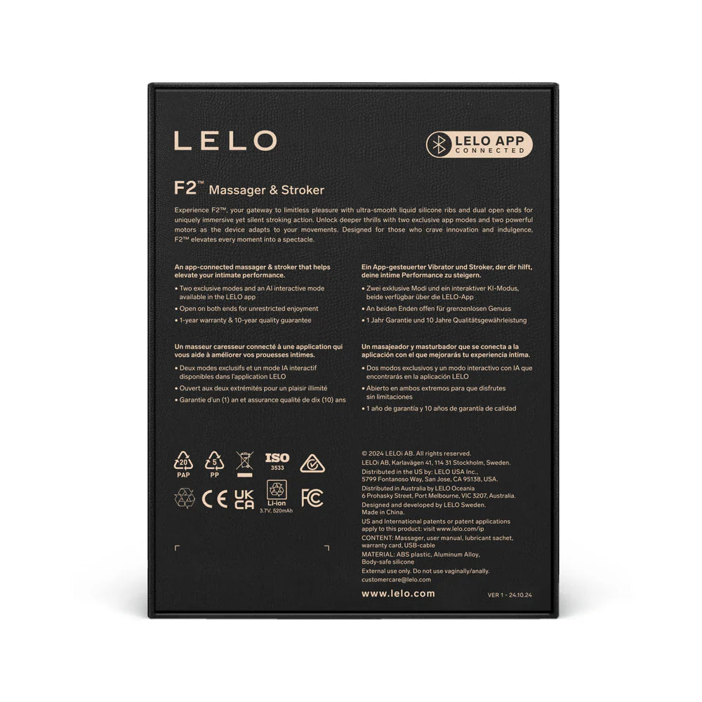 LELO F2 Stamina Trainer, Massager & Stroker Teal