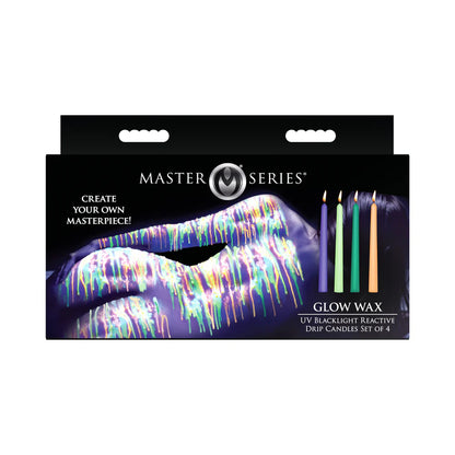 Master Series Glow Wax UV Blacklight Reactive Drip Candles Set of 4