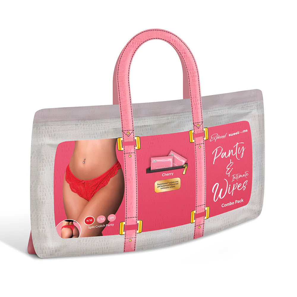 Magic Silk Sweetums Split Crotch Panty Cherry