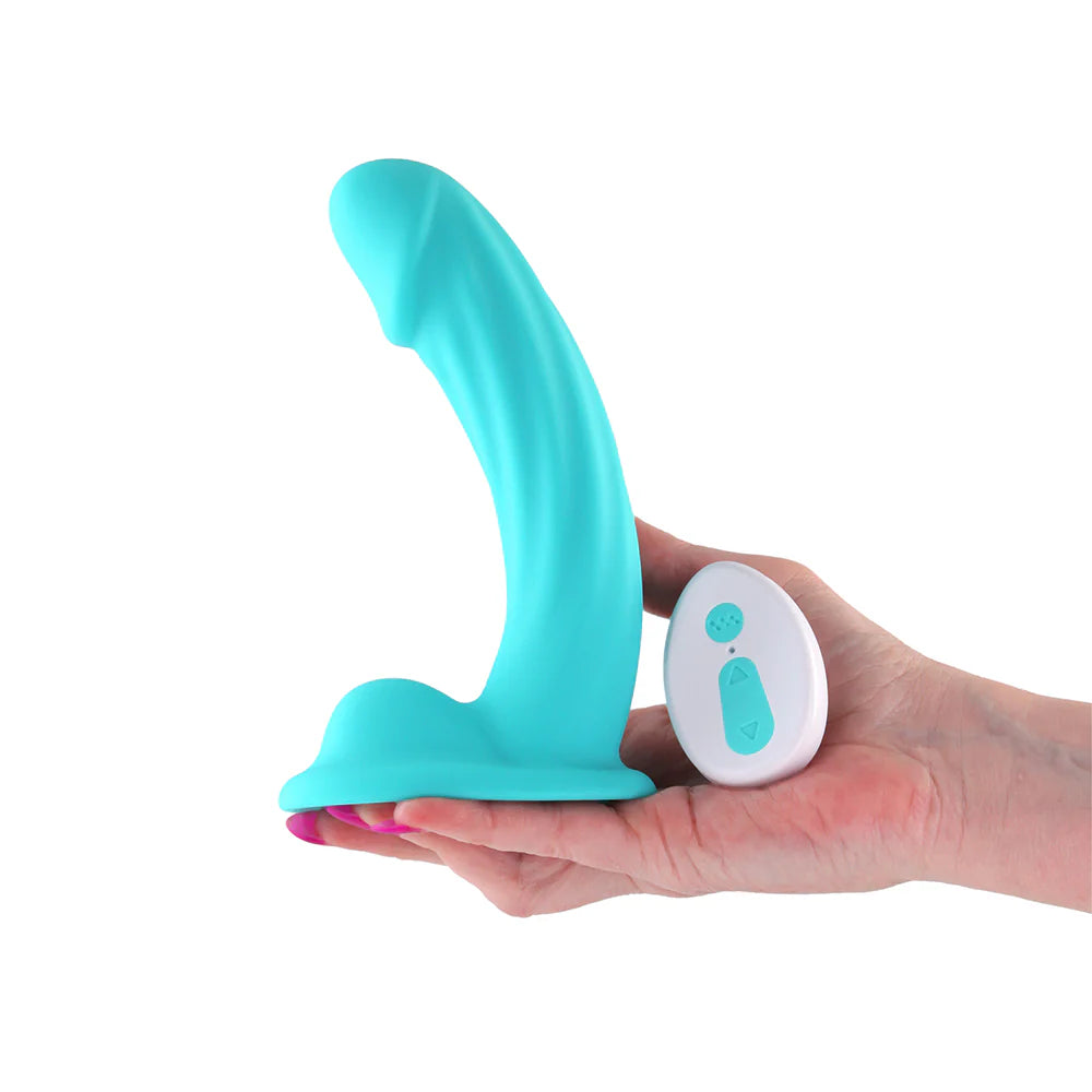 Colours Curve Vibrating 6 in. Dildo Teal