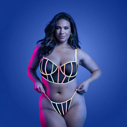 Fantasy Lingerie Glow Solar Flare Underwire Bra & Panty