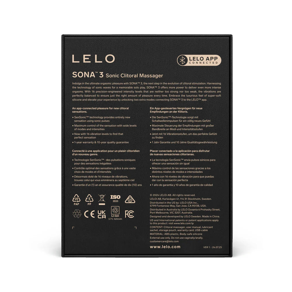 LELO SONA 3 Clitoral Stimulator Purple