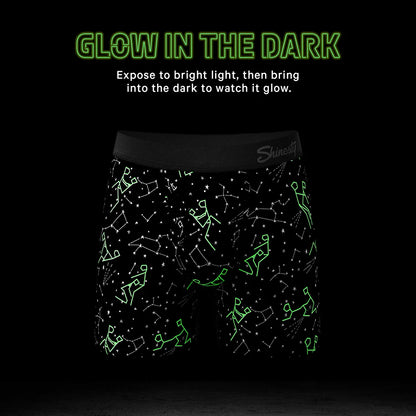 Shinesty The Big Bang Glow-in-the-Dark Constellation Ball Hammock Pouch Underwear with Fly