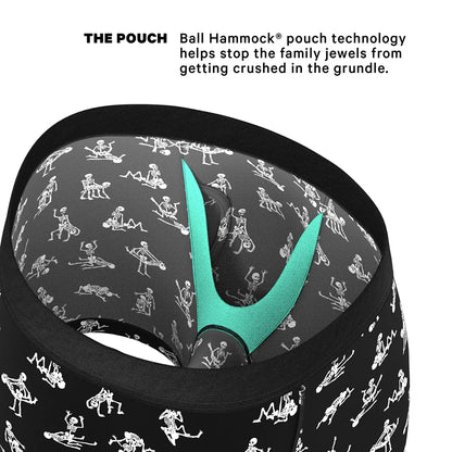 Shinesty The Bare Back Bones Glow-in-the-Dark Skeletons Ball Hammock Pouch Underwear with Fly
