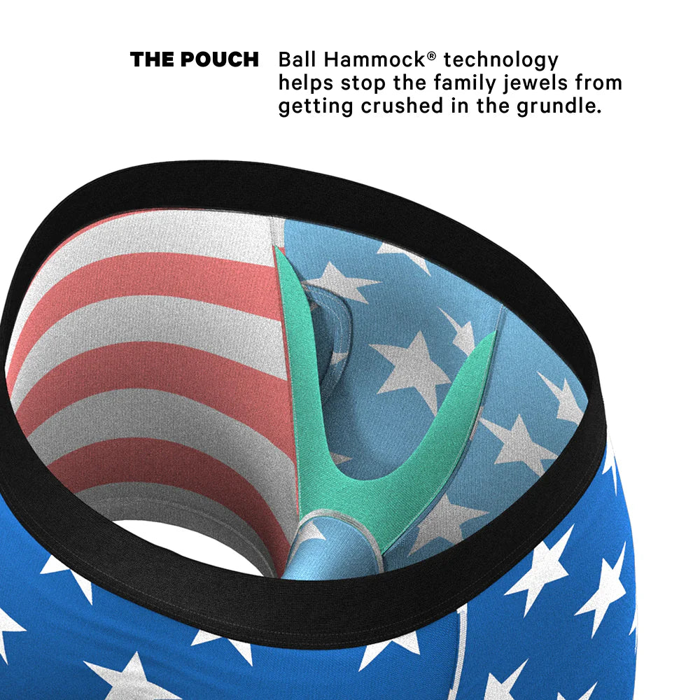 Shinesty The Mascot American Flag Ball Hammock Pouch Underwear with Fly