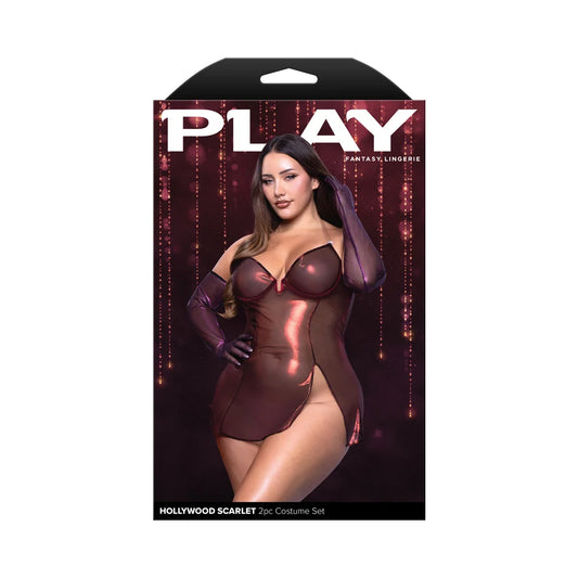 Fantasy Lingerie Play Hollywood Scarlet 2-Piece Character Costume Set