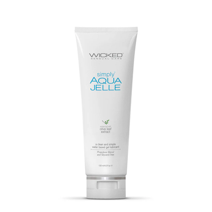 Wicked Simply Aqua Jelle Water Based Lubricant 4 oz.