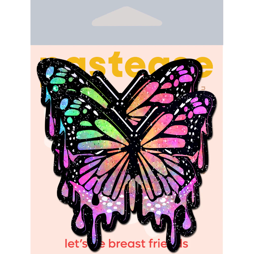 Pastease Butterfly Melt Trippy Glitter Rainbow Nipple Pasties