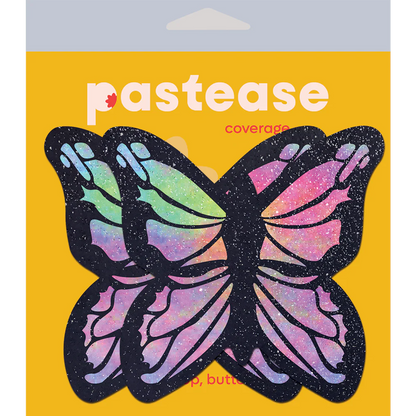 Pastease Butterfly Rainbow Twinkle Velvet Full Breast Covers Support Tape