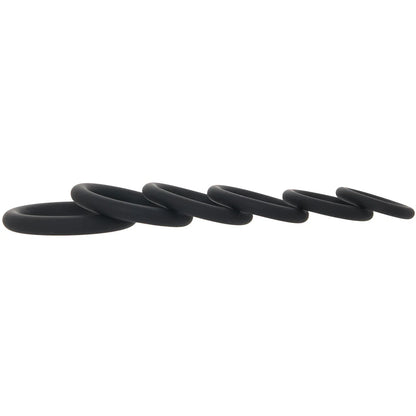LEVELZ Classic Silicone Cock Ring Set of 6 All Sizes