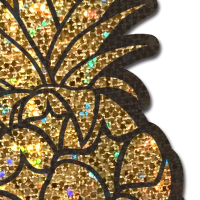 Pastease Pineapple on Glitter Gold Nipple Covers
